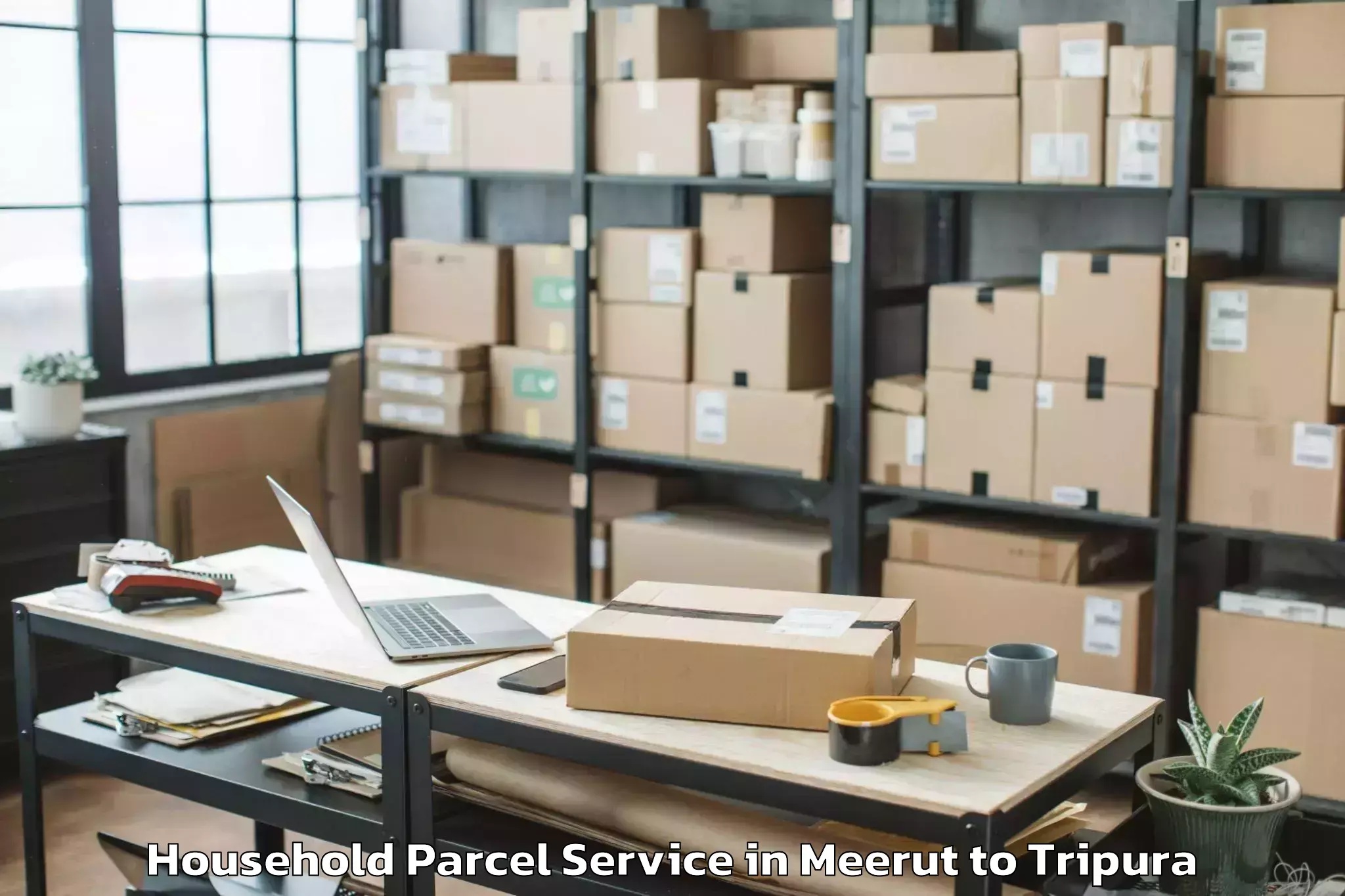 Quality Meerut to Udaipur Tripura Household Parcel